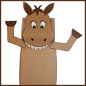 Marionnette cheval (sac en papier)