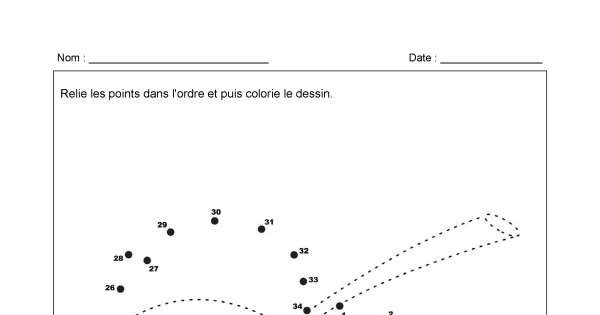 Feuille | Points à relier | Animassiettes